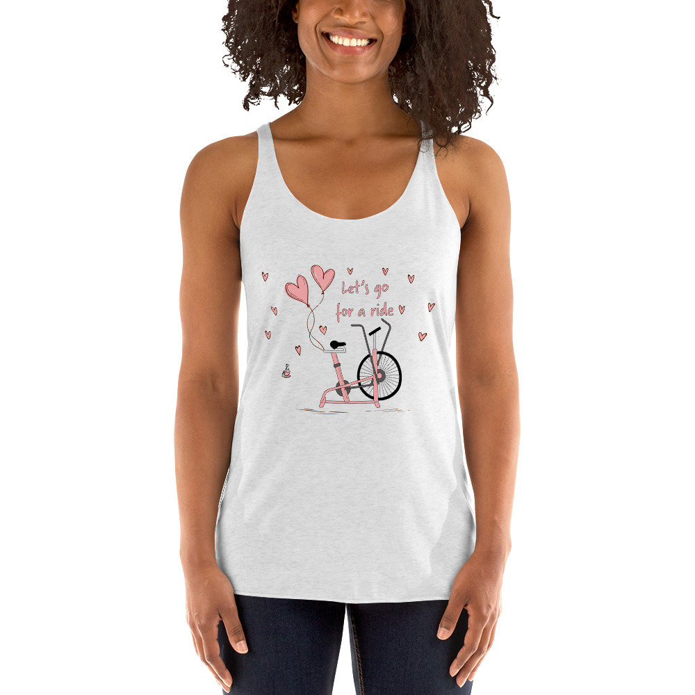 Crossfit Kampfrad Tank - Valentinstag Sturm Bike Hearts Ballons Let Es Go For A Ride Damen Racerback Crossfit Kampfrad Tank - Valentinstag Sturm Bike Hearts Ballons Let Es Go For A Ride Damen Racerback von RxAndTee