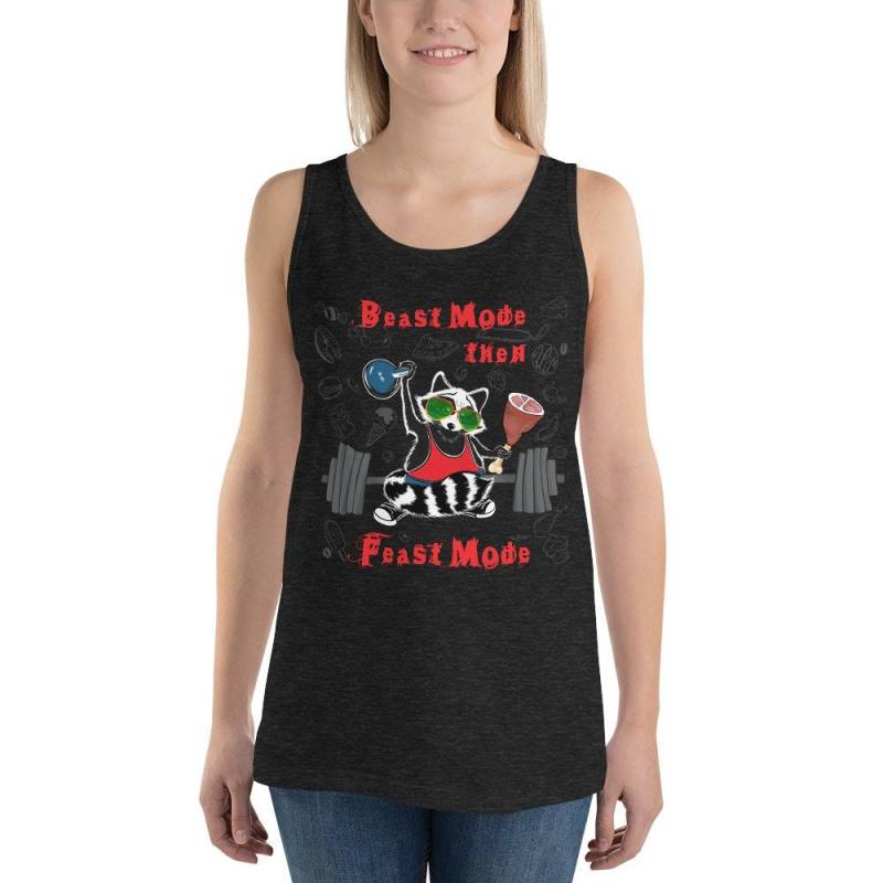 Crossfit Tank - Beast Mode Waschbär Top Dann Feast Unisex Crossfit Tank - Beast Mode Waschbär Top Dann Feast Unisex von RxAndTee