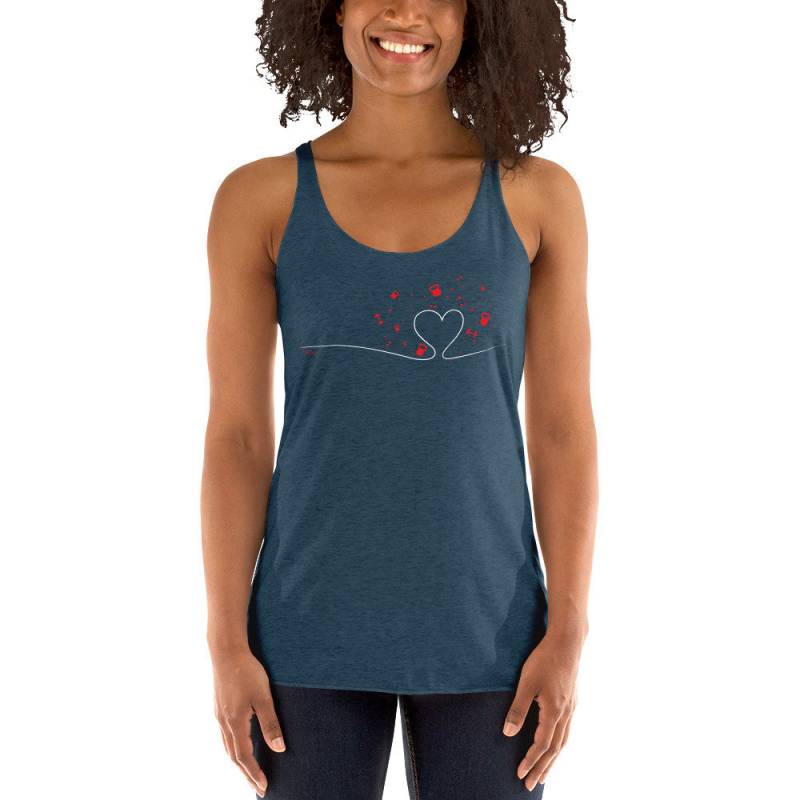 Heart Line Kettlebells Hanteln Crossfit Fitness Dark Damen Racerback Tank Heart Line Kettlebells Hanteln Crossfit Fitness Dark Damen Racerback Tank von RxAndTee