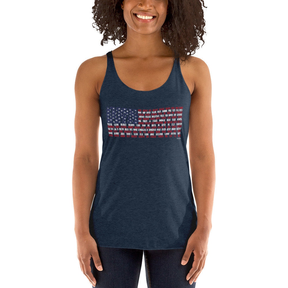 Held Wods Crossfit Tank Top, Usa Flagge Wod Namen Racerback Held Wods Crossfit Tank Top, Usa Flagge Wod Namen Racerback von RxAndTee