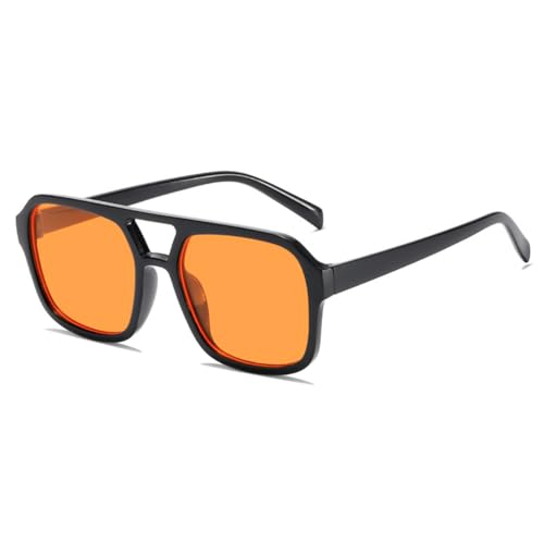 Rxuaw Vintage Sport-Sonnenbrille UV-Schutz Double Bridge Ultralight Square Shades für Männer und Frauen, die Fahrrad von Rxuaw