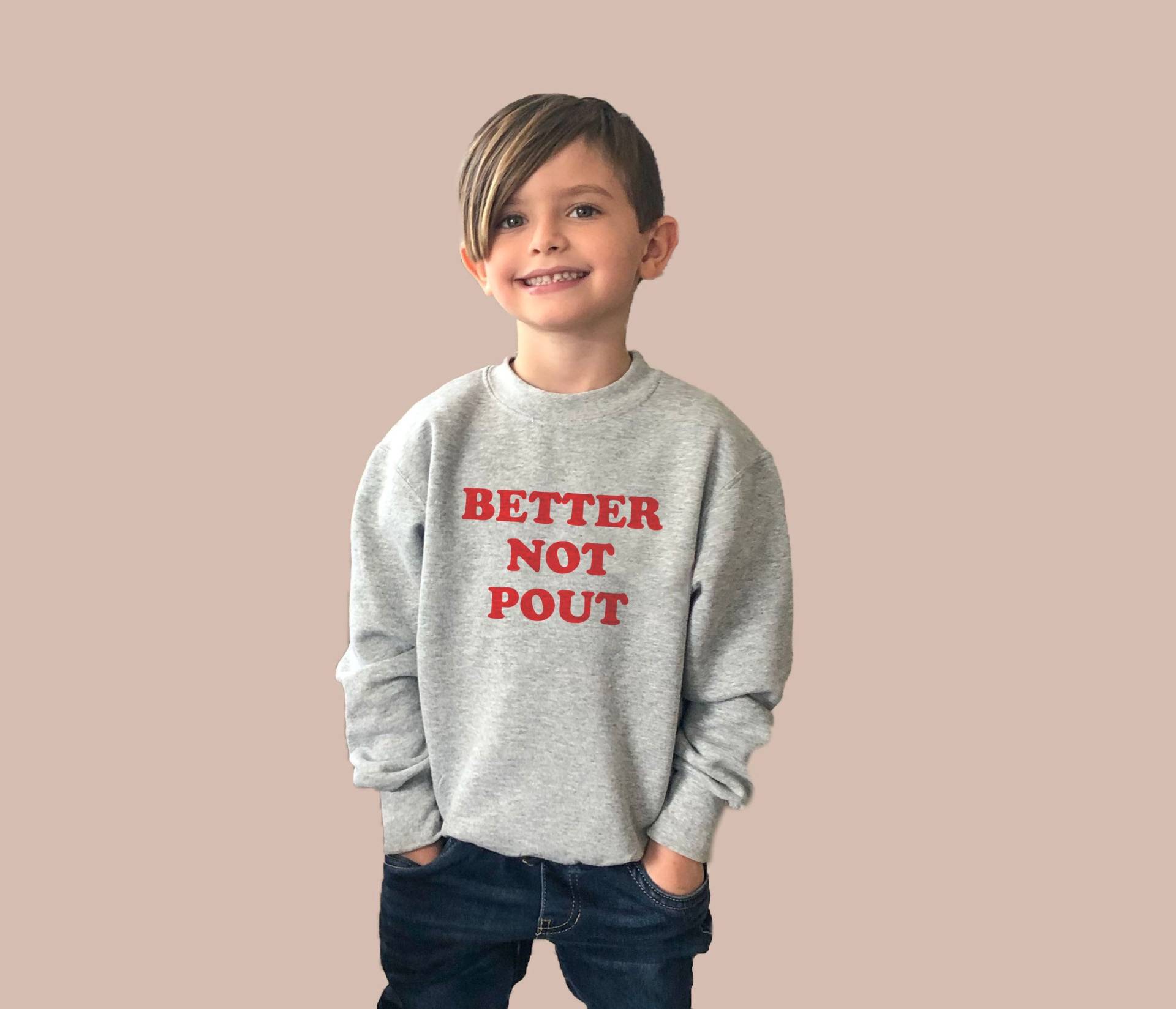 Better Not Pout Holiday Pullover, Lustiges Weihnachts Sweatshirt, Santa Xmas Shirt Für Kinder, Kleinkinder, Jungen, Mädchen, Männer, Frauen von RyLexDesign