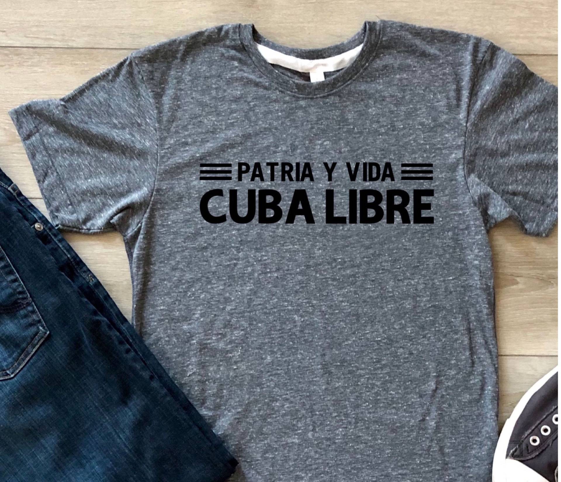 Cuba Libre Shirt, Patria Y Vida T-Shirt, Sos #soscuba Shirt Für Männer Oder Frauen, Made in The Usa von RyLexDesign