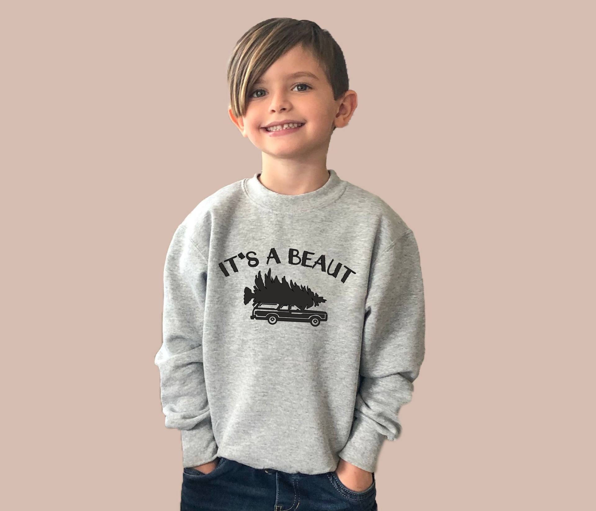 Es Ist Ein Schönes Weihnachts-Sweatshirt Mit Rundhalsausschnitt, Lustiger Weihnachts-Unisex-Fleece-Pullover Für Kinder, Jungen, Mädchen, Männer von RyLexDesign