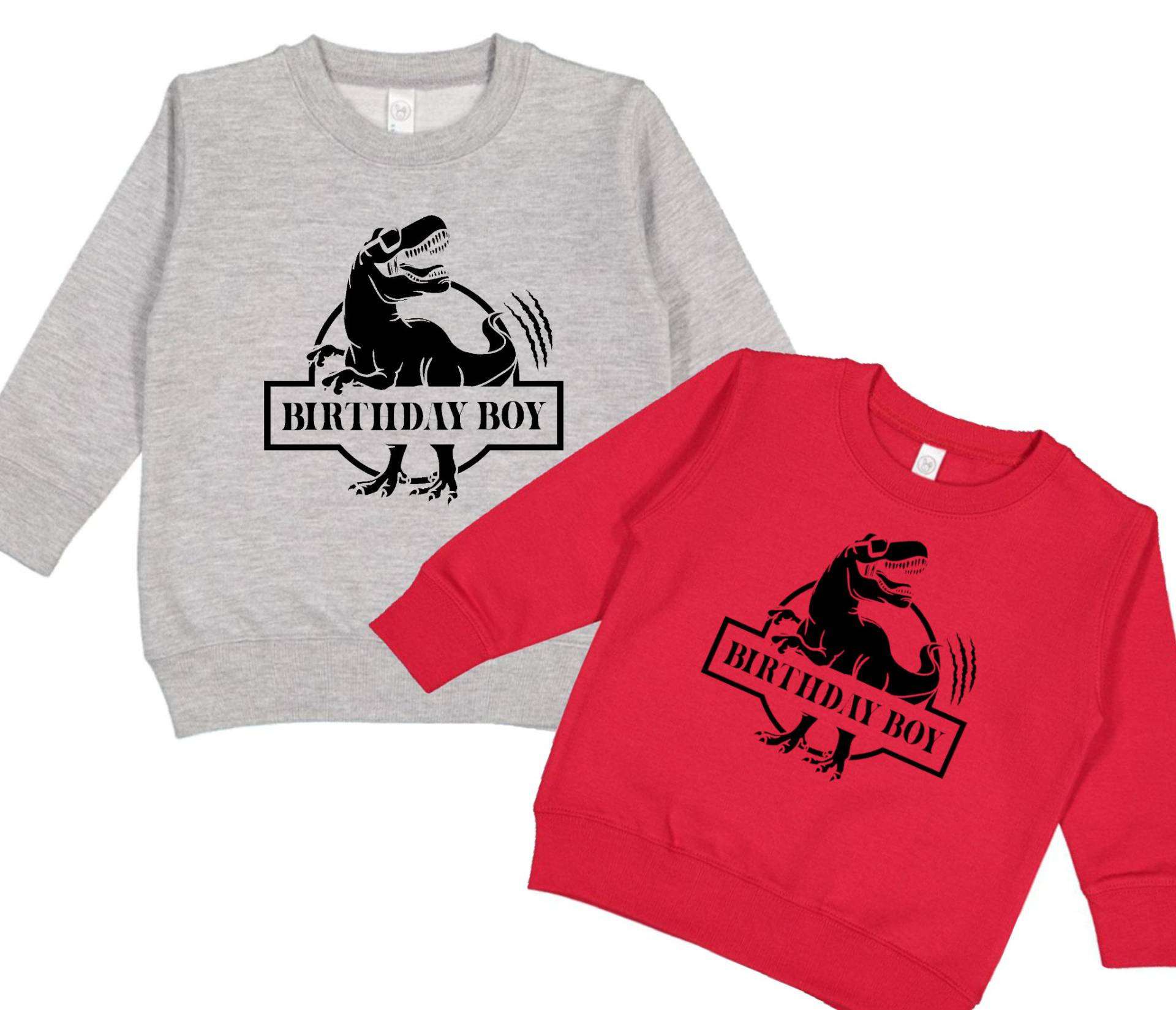 Geburtstag Jungen Dinosaurier Crewneck Sweatshirt, Dino T-Rex Bday Fleece Pullover, Sweatshirt Für Kleinkinder, Kinder Oder Erwachsene von RyLexDesign