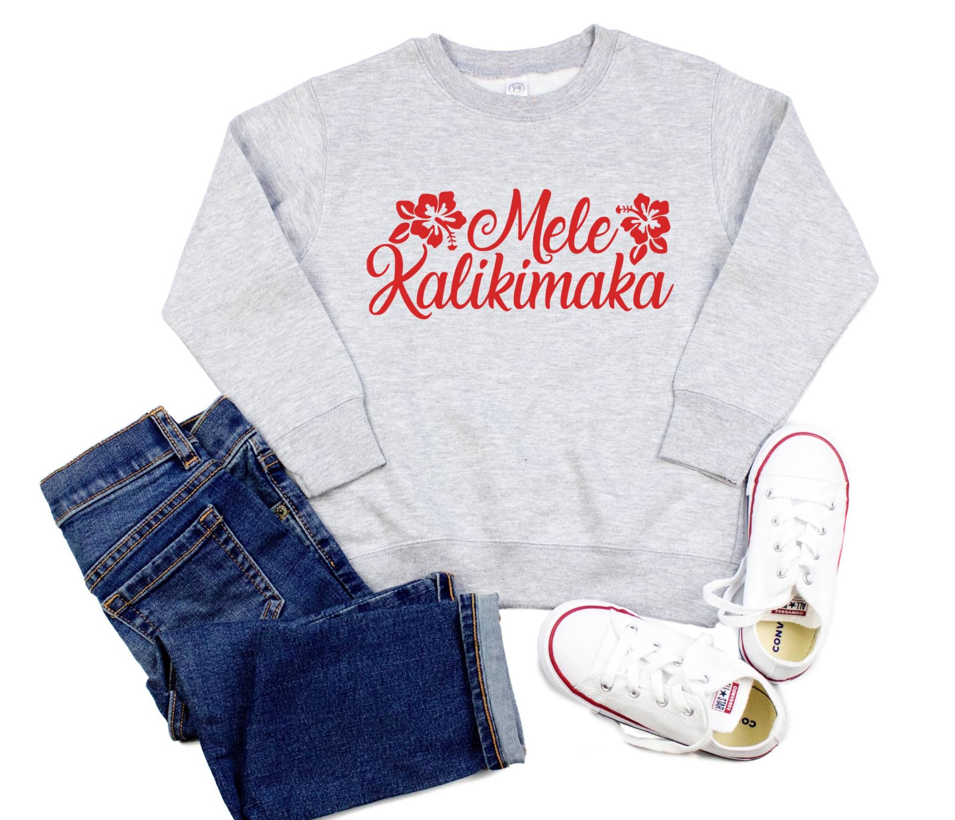 Mele Kalikimaka Hawaiian Christmas Fleece Sweater, Hawaii Merry Holiday Xmas Crewneck Sweatshirt Für Kleinkinder, Kinder Oder Erwachsene von RyLexDesign