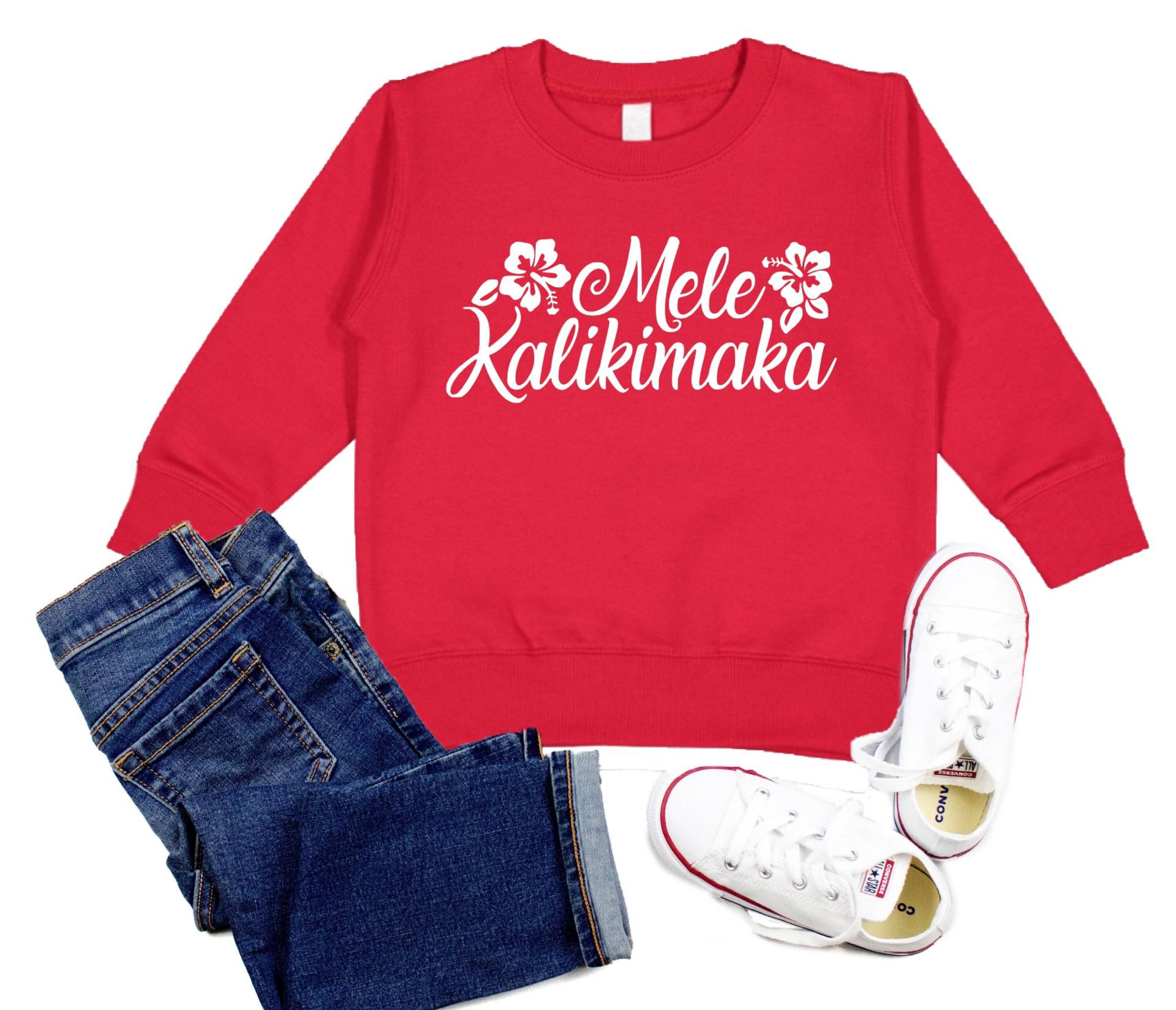 Mele Kalikimaka Hawaiian Weihnachten Fleece-Pullover, Hawaii Frohe Urlaub Xmas Unisex Crewneck Sweatshirt Für Kleinkinder, Kinder, Erwachsene von RyLexDesign