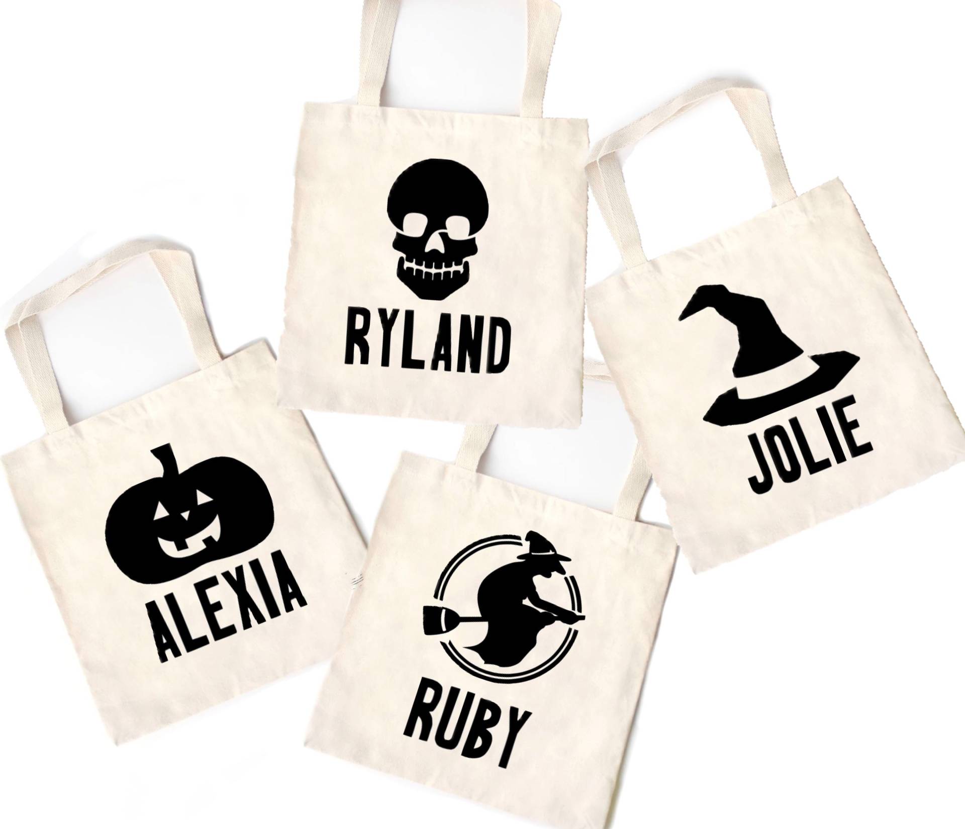 Süßes Oder Saures Süßigkeitstasche, Kinder Personalisierte Namens-Halloween-Einkaufstasche, Benutzerdefinierte Trunk Or Treat Beutetasche Für von RyLexDesign