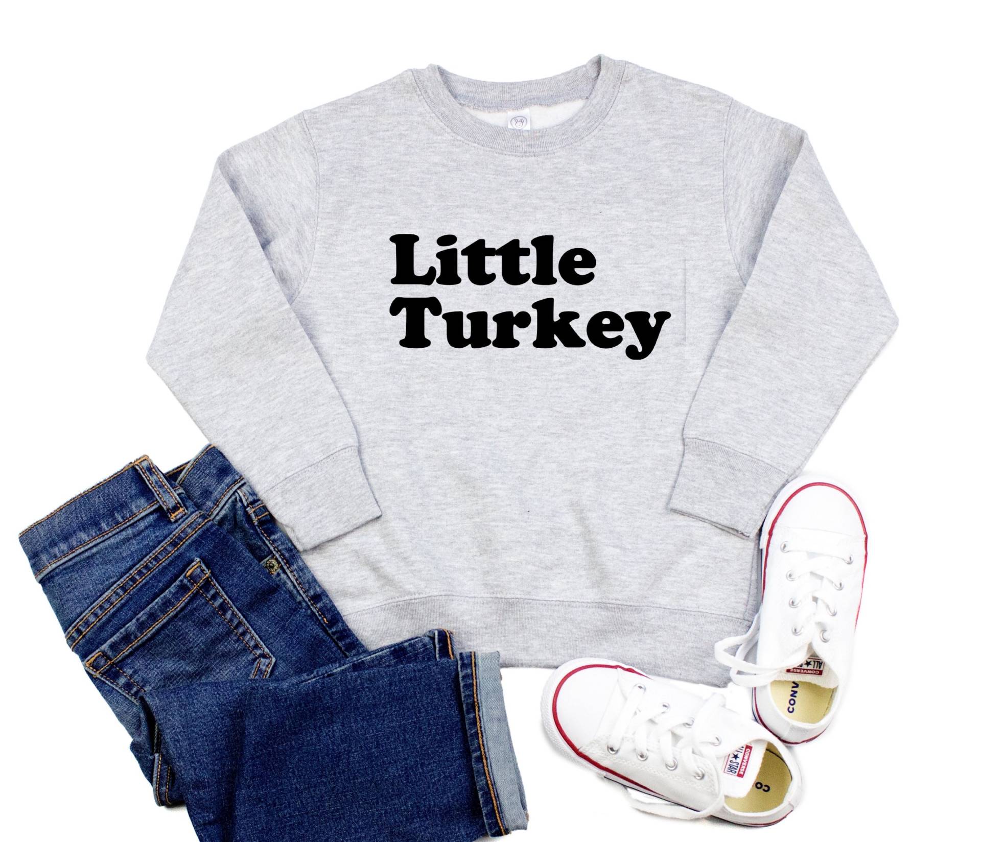 Truthahn Kinder Pullover Mit Rundhalsausschnitt, Lustiges Kleinkind Thanksgiving Oder Halloween Fleece Sweatshirt Für Jungen, Mädchen, Kleinkinder von RyLexDesign