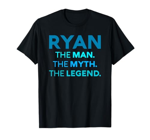 Ryan The Man The Myth The Legend Name Personalisierte Jungen T-Shirt von Ryan Legend Tees
