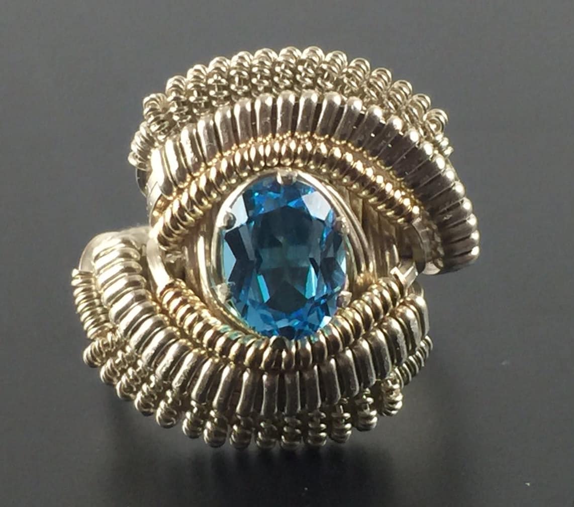 Spule Design Oval Edelstein Draht Eingewickelt Thai Schweizer Blautopas Ring Argentium Silber 14 Karat Gold Filled Schmuck Spule Design Oval Edelstein Draht Eingewickelt Thai Schweizer Blautopas Ring Argentium Silber 14 Karat Gold Filled Schmuck von RyanEure