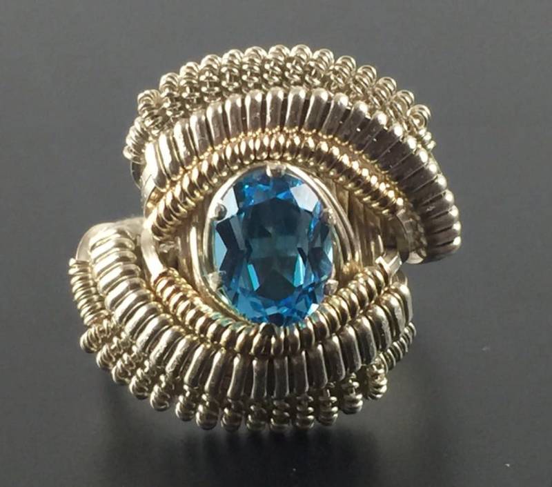 Spule Design Oval Edelstein Draht Eingewickelt Thai Schweizer Blautopas Ring Argentium Silber 14 Karat Gold Filled Schmuck Spule Design Oval Edelstein Draht Eingewickelt Thai Schweizer Blautopas Ring Argentium Silber 14 Karat Gold Filled Schmuck von RyanEure