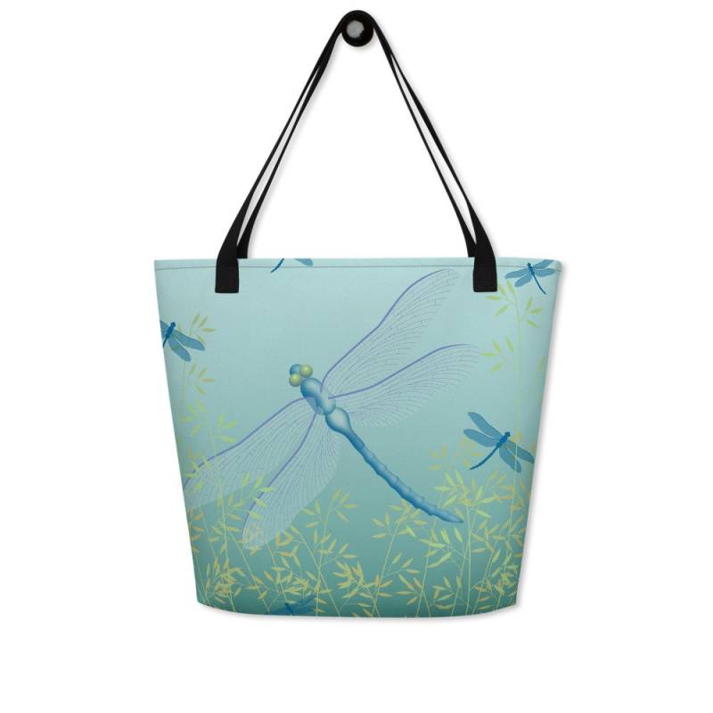 Libellen Print Einkaufstasche, Hippie Boho Buch Tasche, Waldtiere Sommer Strandtasche von RyanKMcgurl