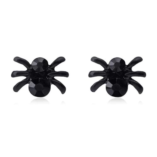 Ryaupy Vintage Schwarze Spinne Ohrringe Punk Spinne Ohrstecker Schwarz Onyx Spinne Minimal Ohrringe Tier Gruselig Ohrstecker Schmuck Für Frauen Und Mädchen von Ryaupy