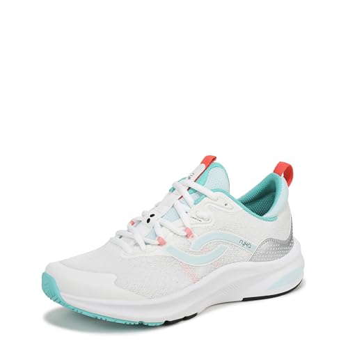 Ryka Damen Never Quit 2 Sneaker, Weiß glänzend, 39.5 EU Weit von Ryka