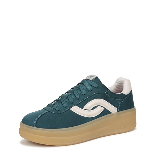 Ryka Viv Max Damen-Sneaker, Dunkelmeergrüne Mikrofaser, 8 Wide Ryka Viv Max Damen-Sneaker, Dunkelmeergrüne Mikrofaser, 8 Wide von Ryka