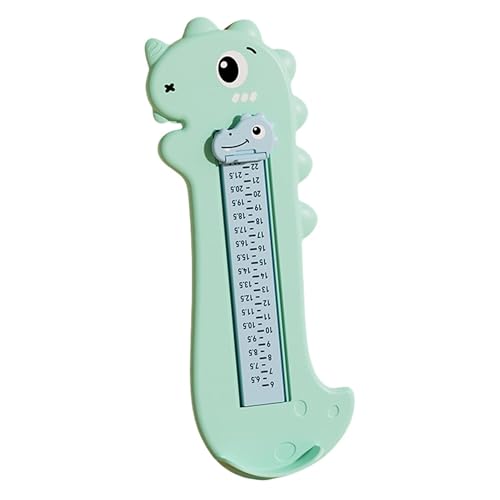 RynoPulse Fußmessgerät, Cartoon Kinder Fußlänge Messgerät, Genaue Cartoon Dinosaurier Füße Sizer Gauge, Tragbares Schuhgrößenmesslineal, für Kinder Jungen Mädchen, blau, Small von RynoPulse