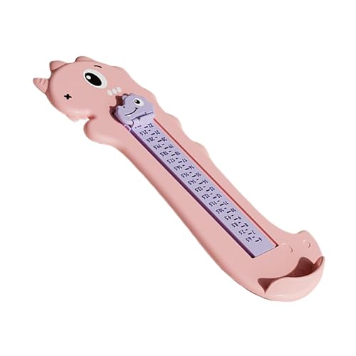 RynoPulse Fußmessgerät, Cartoon Kinder Fußlänge Messgerät, Genaue Cartoon Dinosaurier Füße Sizer Gauge, Tragbares Schuhgrößenmesslineal, für Kinder Jungen Mädchen, rose, Small von RynoPulse