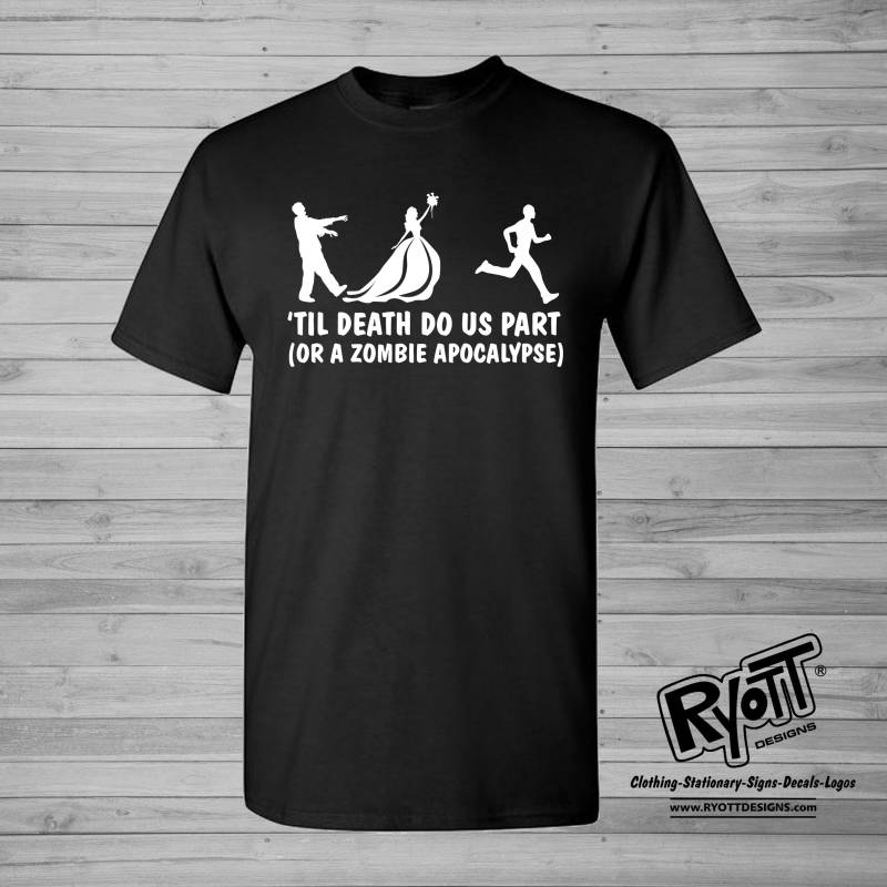 Ryott Designs "Bis Der Tod Uns Scheidet Schwarzes T-Shirt | Rd-Shirt#022 von RyottDesigns