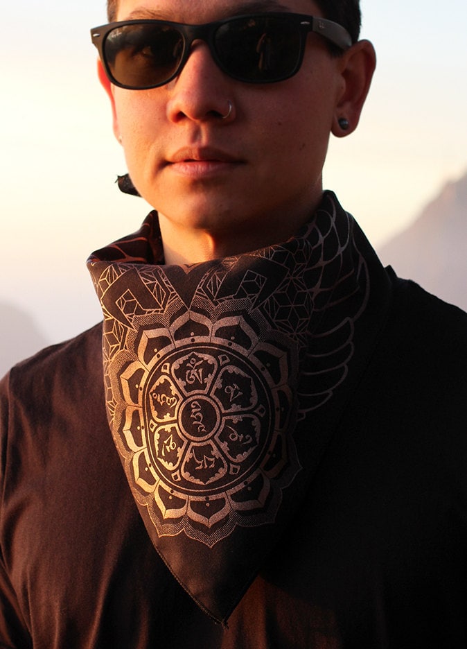 Chakra Bandana/Sacred Geometry Kleidung Festival + Streetwear von Rythmatix