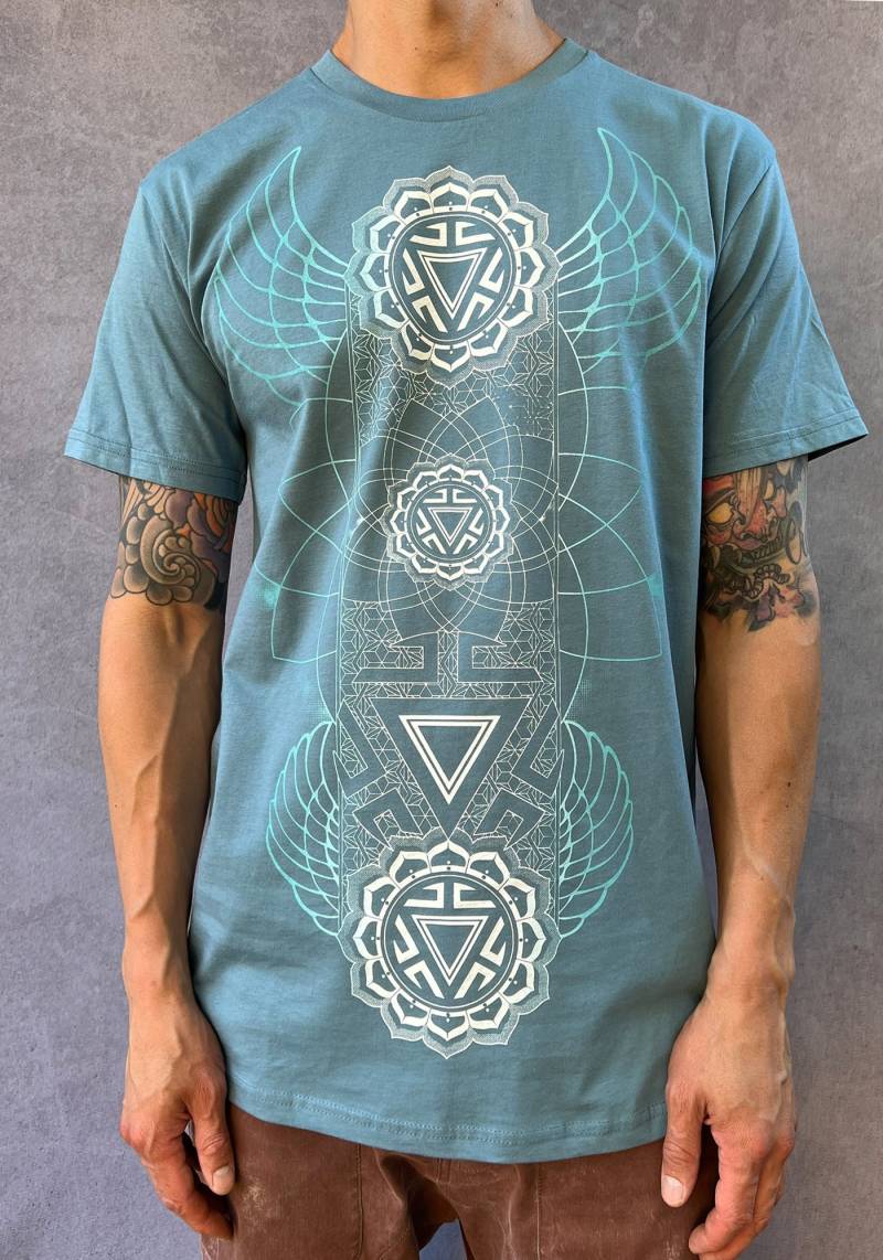 Manipura Chakra T-Shirt/Heilige Geometrie Kleidung Festival + Streetwear von Rythmatix