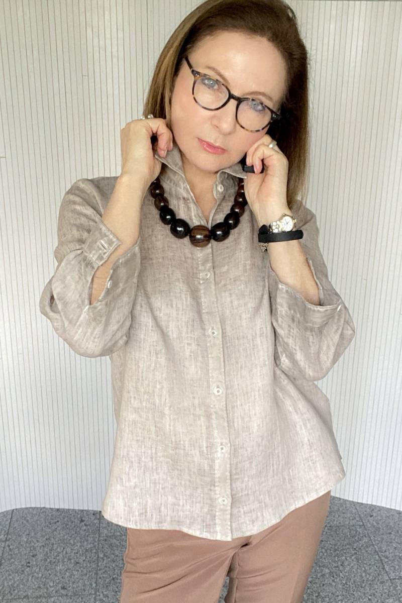 Chunky Braune Holzperlen Halskette Oversize Statement Schmuck von RzJewelryDesign