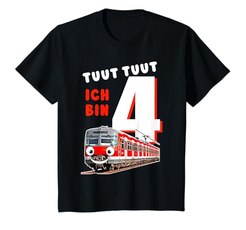 Kinder 4. Geburtstag Zug 4 Jahre Eisenbahn Junge S-Bahn T-Shirt Kinder 4. Geburtstag Zug 4 Jahre Eisenbahn Junge S-Bahn T-Shirt von S-Bahn Geschenk Kinder 4 Jahre Geburtstagsshirt