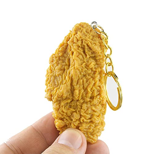 S-JIANG Imitation Food Schlüsselanhänger Pommes Frites Huhn Nuggets Fried Chicken Leg Food Anhänger Schlüsselanhänger, Schlüsselanhänger für Handtasche Geldbörse Home Office Auto Zubehör Geschenke von S-JIANG