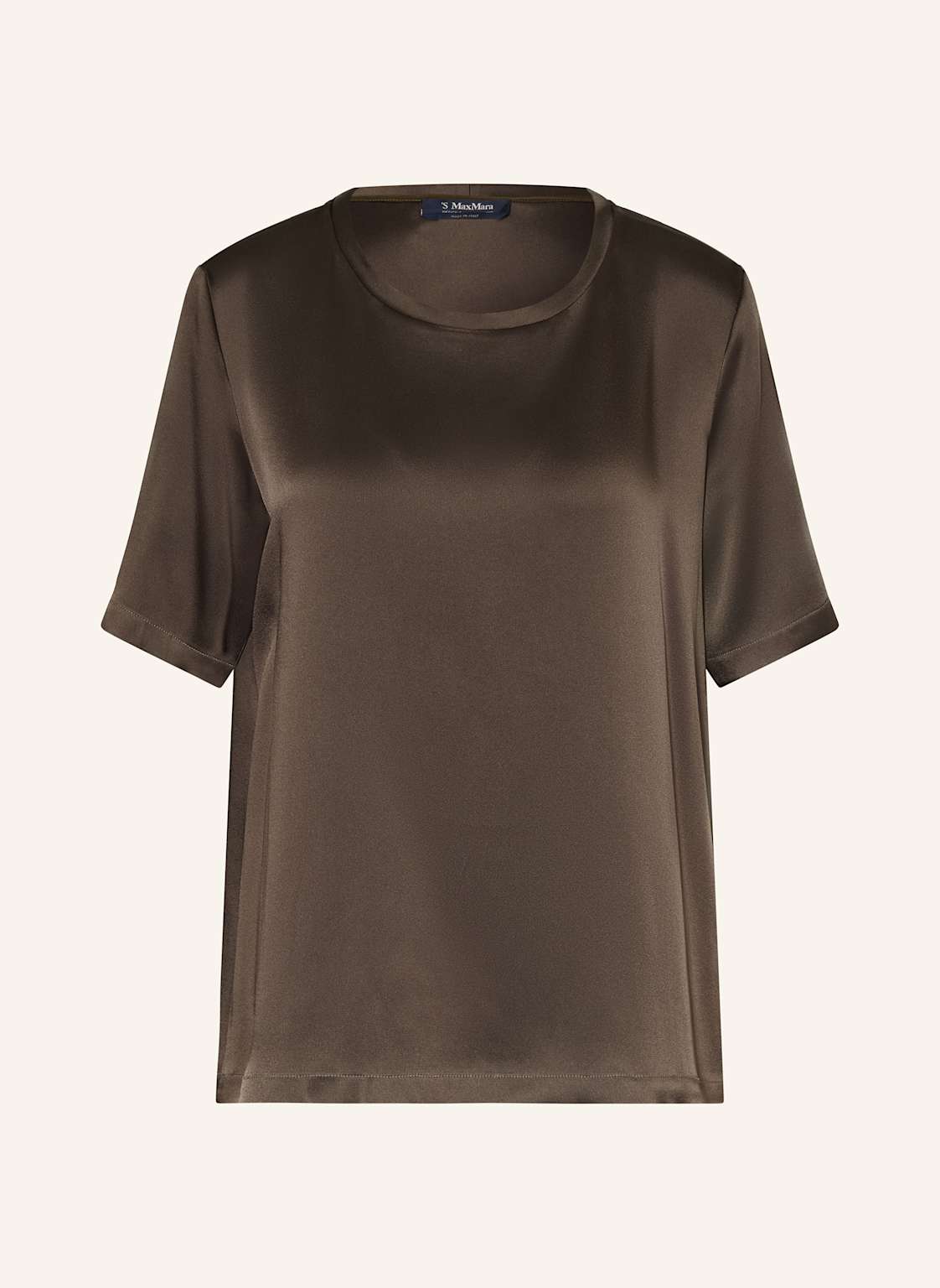 S Max Mara Blusenshirt Rebby Aus Satin gruen von S Max Mara