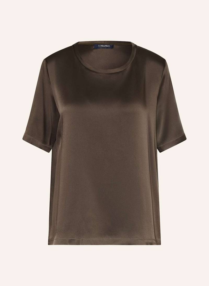 S Max Mara Blusenshirt Rebby Aus Satin gruen von S Max Mara