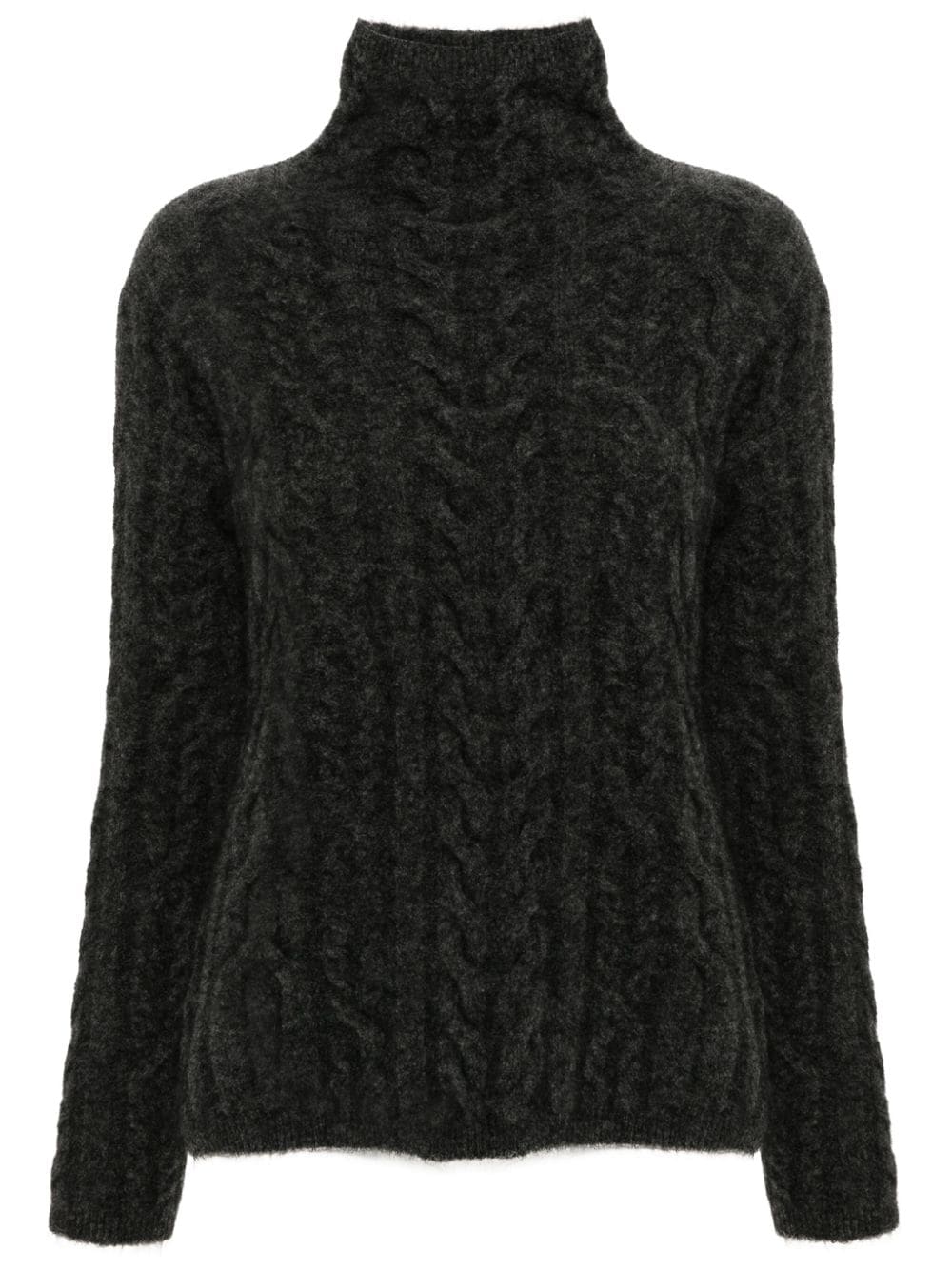 'S Max Mara Rollkragenpullover mit Zopfmuster - Grau von 'S Max Mara