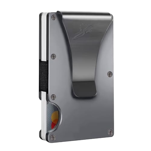 S SMILE Geldbörsen für Herren - Minimalistische Geldbörse für Männer - Geldklammer für Männer - Vordertasche Geldbörsen für Männer - Kartenhalter minimalistische Brieftasche - RFID-blockierende von S SMILE