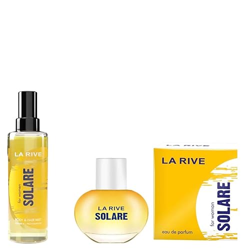 3tlg. STUDIO.MUNET Summer Set kompatibel mit 1x50ml La Rive for Woman Solare Eau de Parfum + 1x200ml Body Mist Spray | Ein purer und wunderbarer Sommerduft inkl. Sommer Jute Sisal Bag in Natur von S T U D I O . M U N E T