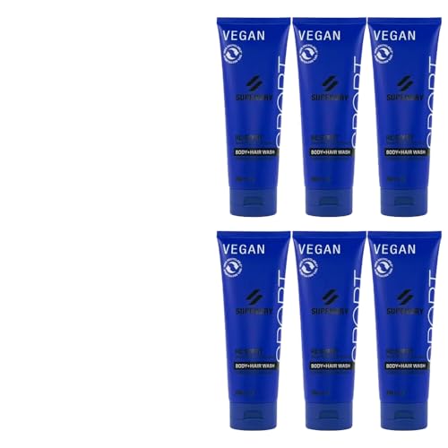 7tlg. Set kompatibel mit 6x250ml SuperDry RE:start Funky Blue Männer 2in1 Duschgel & Shampoo mit Dustbag von STUDIO.MUNET von S T U D I O . M U N E T