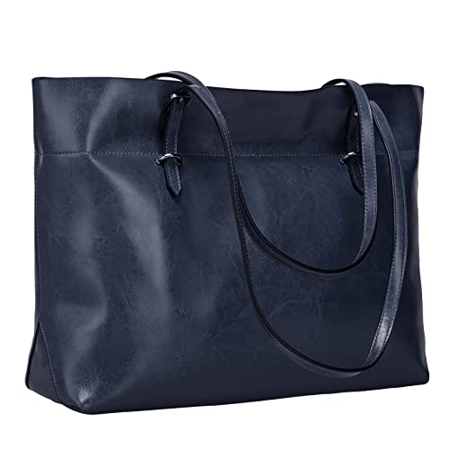 S-ZONE Damen Handtasche Rindspalt Leder Schultertasche Umhängetasche Große Shopper Tote Beutel von S-ZONE
