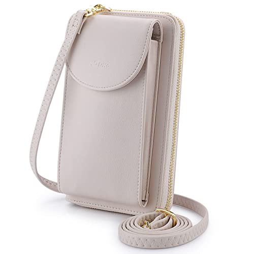 S-ZONE Damen Handy-Umhängetasche PU Leder RFID Blockierung Handytasche Geldbörse mit Kartenfächer Verstellbar Abnehmbar Schultergurt Passt Handy unter 6,5" S-ZONE Damen Handy-Umhängetasche PU Leder RFID Blockierung Handytasche Geldbörse mit Kartenfächer Verstellbar Abnehmbar Schultergurt Passt Handy unter 6,5" von S-ZONE