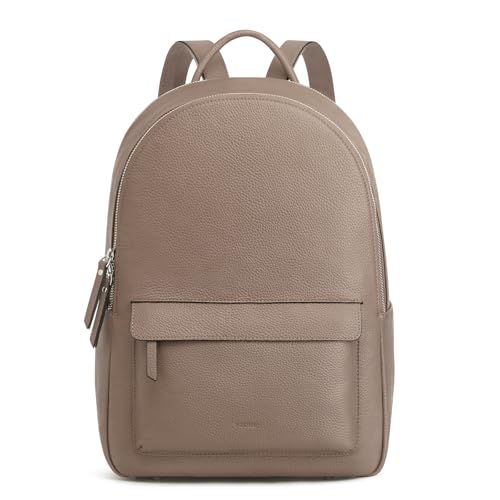 S-ZONE Echtleder-Rucksack Geldbörse für Damen Weiches Leder Arbeitsrucksack Reise-Tagesrucksack Verstellbare Träger Mittelgroß von S-ZONE