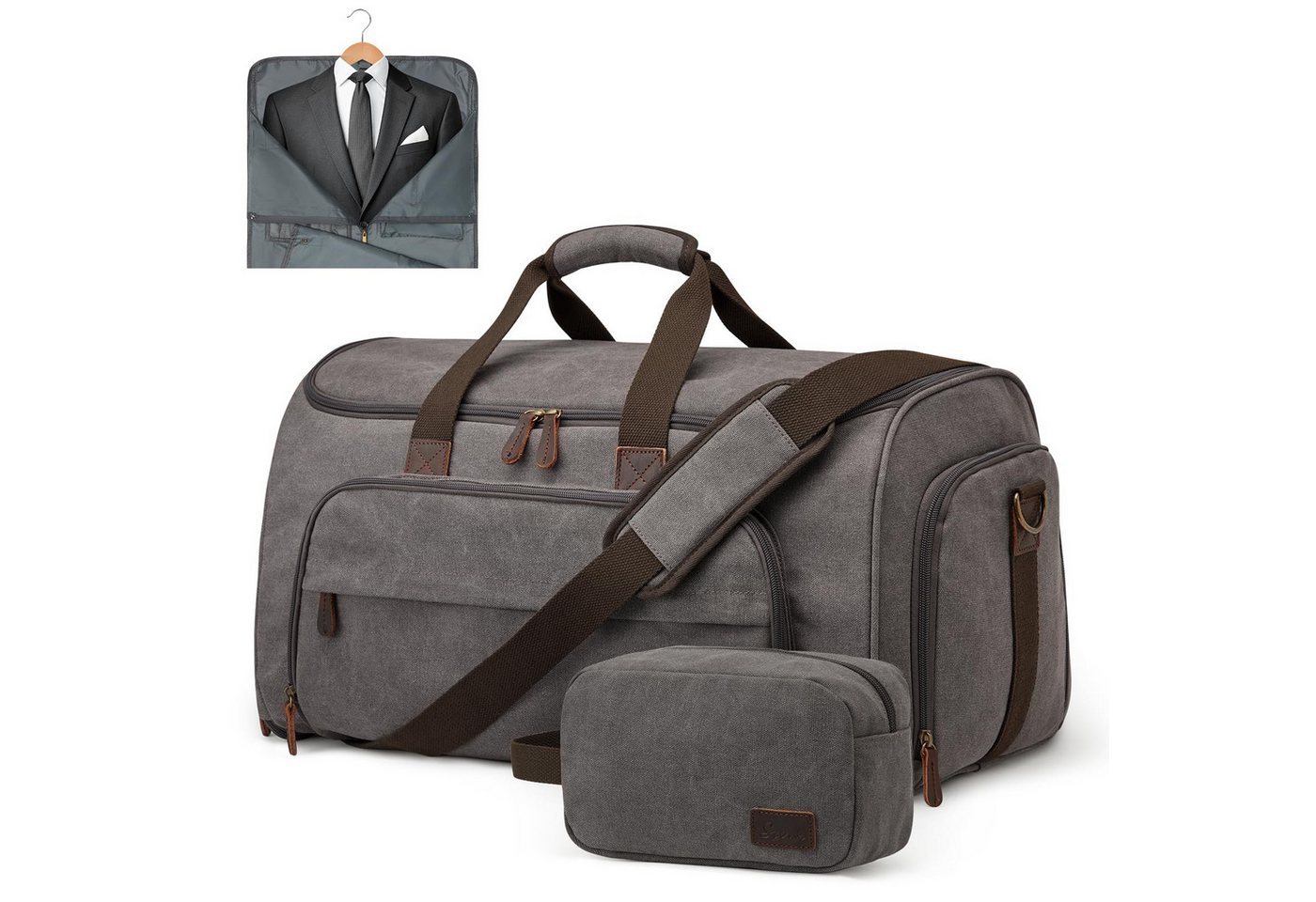 S-ZONE Kofferorganizer S-ZONE Kleidersack Mitnehmen Reisetasche Weekender Gepäckträgertasche, 50 l Freizeittasche Reisen 2-in-1-Hängekoffer für Männer und Frauen von S-ZONE