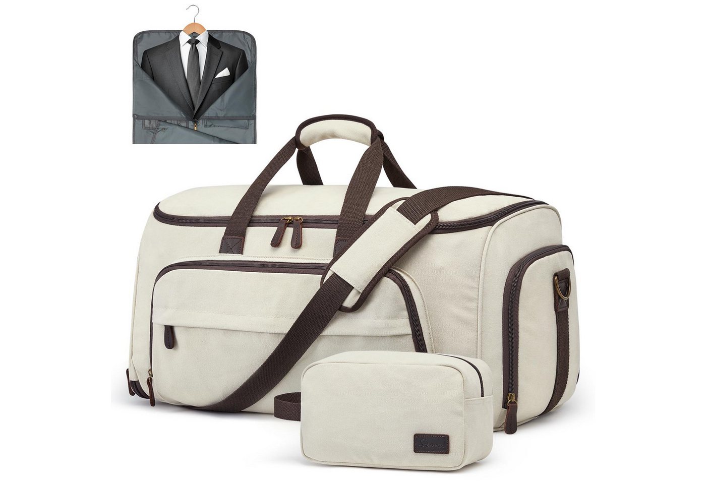 S-ZONE Kofferorganizer S-ZONE Kleidersack Mitnehmen Reisetasche Weekender Gepäckträgertasche, 50 l Freizeittasche Reisen 2-in-1-Hängekoffer für Männer und Frauen von S-ZONE