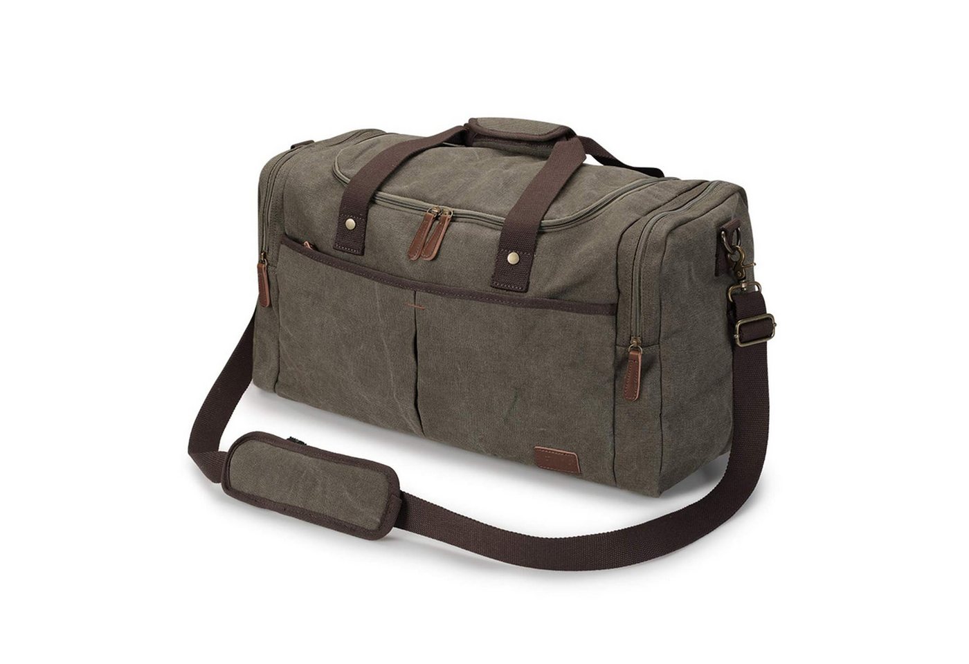 S-ZONE Reisetasche S-ZONE 65 l Segeltuch Reisetasche Wochenend Tragetasche Freizeittasche (1-tlg), Mehrere Taschen Turnbeutel Picknicktasche mit Schuhfach von S-ZONE