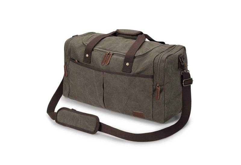 S-ZONE Reisetasche S-ZONE 65 l Segeltuch Reisetasche Wochenend Tragetasche Freizeittasche (1-tlg), Mehrere Taschen Turnbeutel Picknicktasche mit Schuhfach von S-ZONE