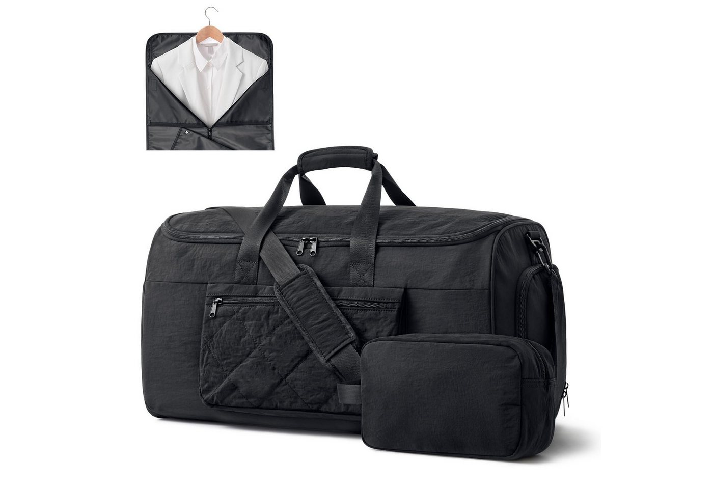 S-ZONE Reisetasche S-ZONE Kleidersäcke Reisetasche Weekender Tragetasche Handgepäck, Freizeittasche 2-in-1-Anzugtaschen Hängekoffer mit Kulturbeutel 50 l von S-ZONE