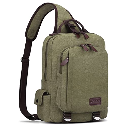 S-ZONE Sling Rucksack Herren Brusttasche 13 Inch Crossbody Umhängetasche Schultertasche Sporttasche Bodybag Sling Bag Daypack Backpack Outdoor Wandern Radfahren Reise von S-ZONE