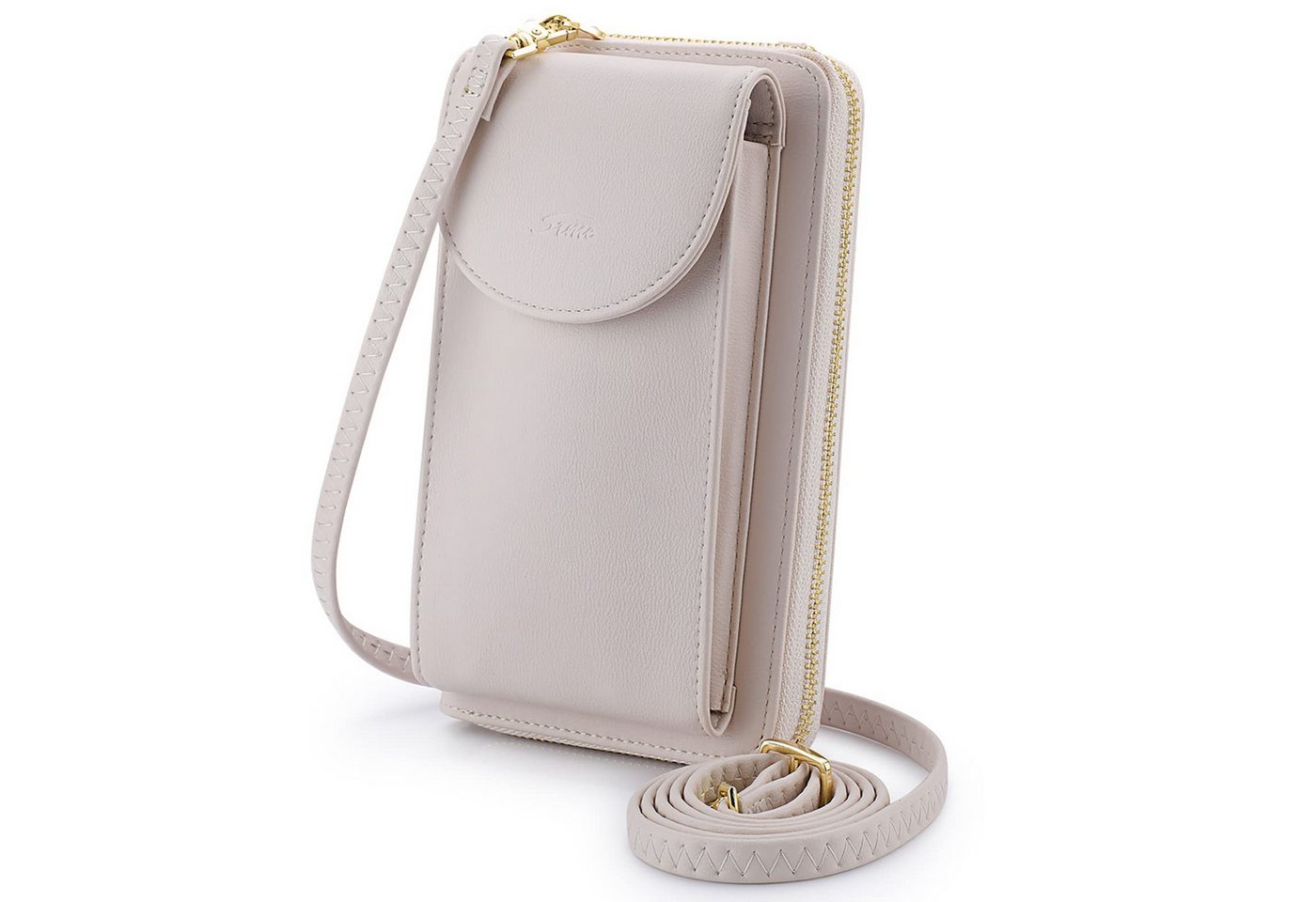 S-ZONE Umhängetasche S-ZONE Damen kleine Umhängetaschen Mini Bag Schultertasche Handytasche, Smartphonetasche RFID-Blockierung Geldbörse mit Kreditkartenfächern von S-ZONE