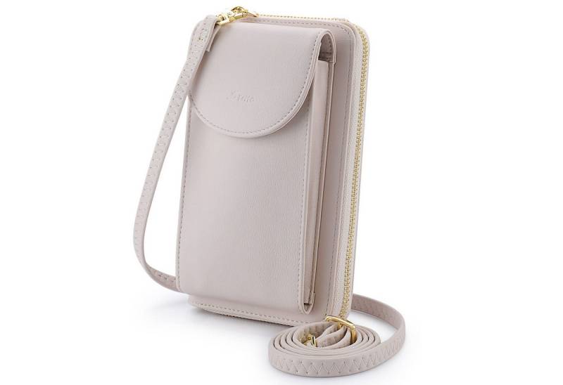 S-ZONE Umhängetasche S-ZONE Damen kleine Umhängetaschen Mini Bag Schultertasche Handytasche, Smartphonetasche RFID-Blockierung Geldbörse mit Kreditkartenfächern von S-ZONE