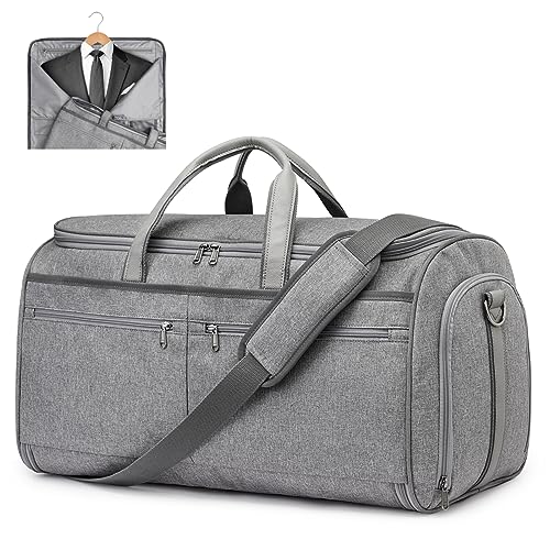 S-ZONE Unisex Cabrio Reise Kleidersack Handgepäck Kleidertasche für Männer Frauen - 2 in 1 Hängekoffer Anzugtasche Business Reisetasche von S-ZONE