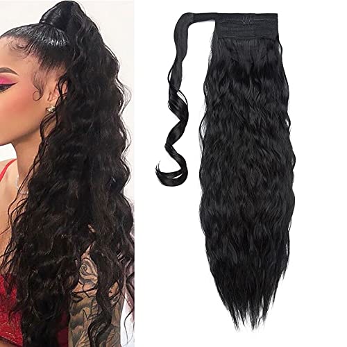 50cm Maiswelle Clip in Extensions Pferdeschwanz Haarverlängerung Magische Paste Gewellt Wrap Around Ponytail Haarteil für Frauen Dunkelschwarz 50cm Maiswelle Clip in Extensions Pferdeschwanz Haarverlängerung Magische Paste Gewellt Wrap Around Ponytail Haarteil für Frauen Dunkelschwarz von S-noilite