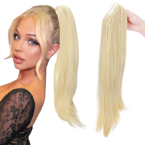 55 cm Kralle an Pferdeschwanz Extensions Lockig Clip in Ponytail Wavy Curly Synthetik Haare Extensions Haarverlängerung Zopf Haarteil Ponytail für Frauen Goldene mix Gebleichtes Blond 55 cm Kralle an Pferdeschwanz Extensions Lockig Clip in Ponytail Wavy Curly Synthetik Haare Extensions Haarverlängerung Zopf Haarteil Ponytail für Frauen Goldene mix Gebleichtes Blond von S-noilite