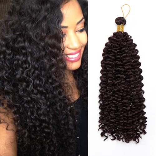 S-noilite Lockiges Flechthaar, Marlybob Häkelzöpfe Haarverlängerung 35 cm Wasserwelle Afro Kinky Jerry Curl Vorgedehntes Ombre Flechthaarteil für schwarze Frauen, 1 Packung 100 g,Weinrot S-noilite Lockiges Flechthaar, Marlybob Häkelzöpfe Haarverlängerung 35 cm Wasserwelle Afro Kinky Jerry Curl Vorgedehntes Ombre Flechthaarteil für schwarze Frauen, 1 Packung 100 g,Weinrot von S-noilite