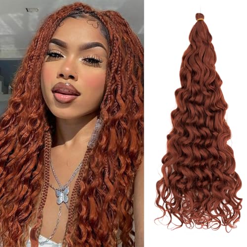S-noilite Lockiges Flechthaar für Boho-Zöpfe, 60 cm, ozeangewelltes Häkelhaar Lang Tief Gewellt, Nass und Gewellt, vorgestrecktes Flechthaar für Schwarze Frauen,1 Pack 116g,Ingwer S-noilite Lockiges Flechthaar für Boho-Zöpfe, 60 cm, ozeangewelltes Häkelhaar Lang Tief Gewellt, Nass und Gewellt, vorgestrecktes Flechthaar für Schwarze Frauen,1 Pack 116g,Ingwer von S-noilite